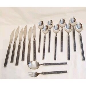 16 pc STYLECRAFT Stainless Steel Flatware Knives Spoons Cocktail Sugar SYF10